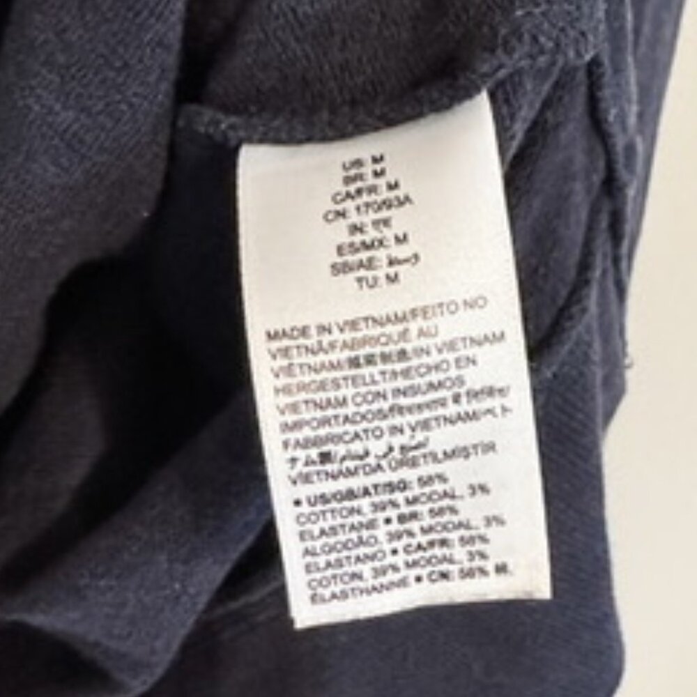 Daily Ritual Navy Blue French Terry Tunic Pullover Size M Split Hem Soft Cozy - Picture 4 of 5